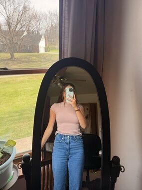 Express Blush Pink Short-Sleeve Crewneck Tee